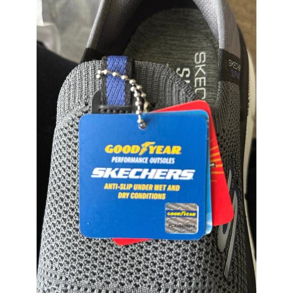 New Skechers Slip On Maxed Cushioning‎ Air cooled Memory Foam M Sz 7 Charcoal main image 6